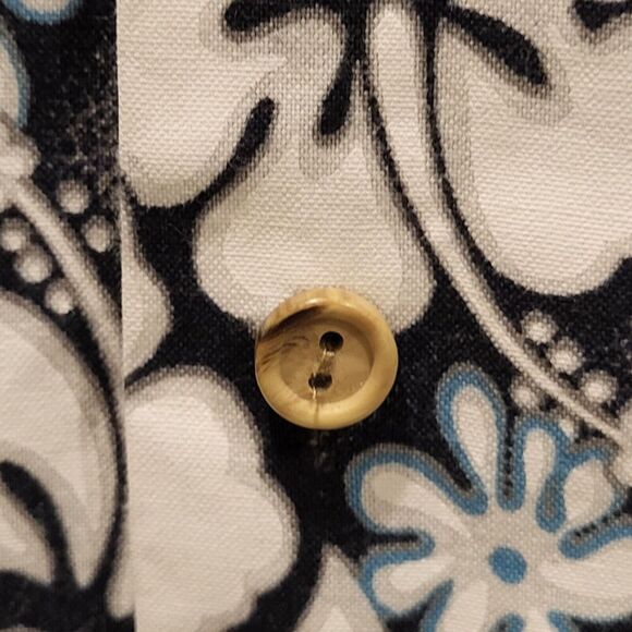 Vintage RJC Men's X-Large 100% Cotton Blue Black Shirt Casual Made in Hawaii USA - Picture 10 of 12